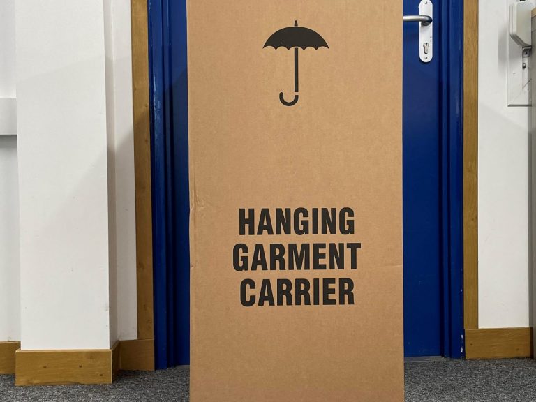cardboard wardrobe box for hanging clothes